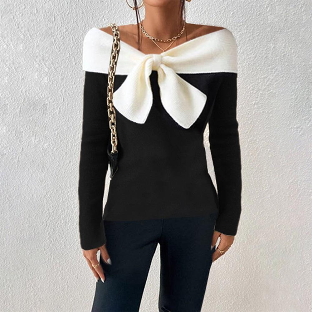 Eleganter V-Ausschnitt Pullover